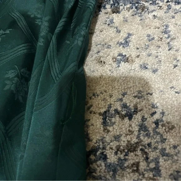 Victoria’s Secret 90s Vintage Green Floral Button Up Long Sleeve Pajama Top - Picture 7 of 12